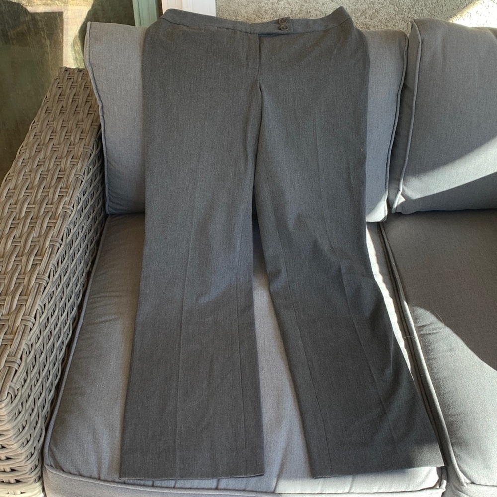 Talbots Signature line grey straight cut pants , 2P - Picture 2 of 4